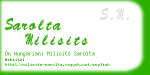 sarolta milisits business card